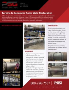 Psg Lp Rotor PSG Turbine & Generator Rotor Weld Restoration | Power Services Group