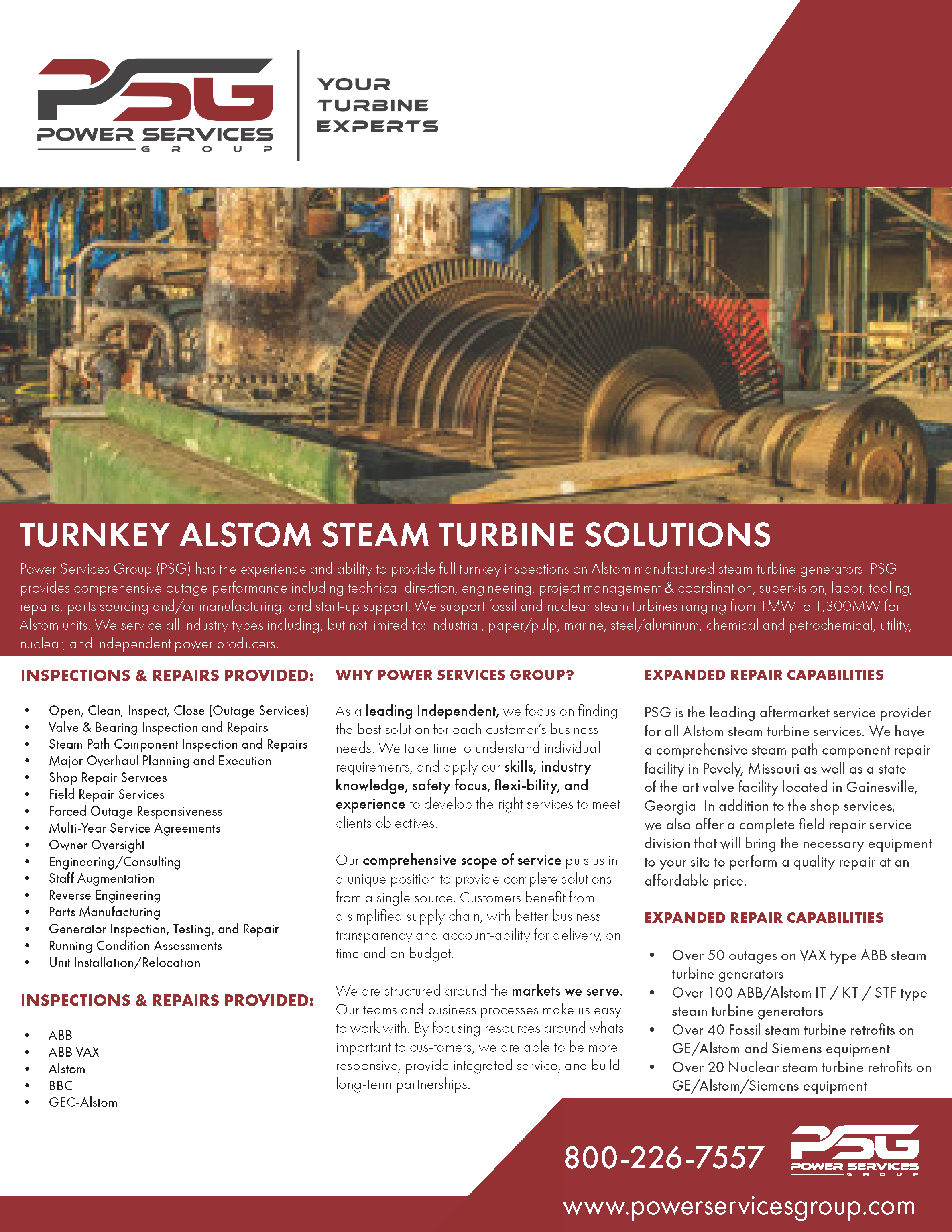 PSG Alstom Steam Turbine Power Services Group